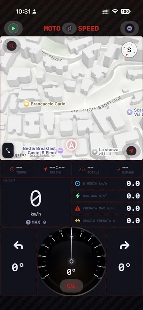 MotoSpeed dashboard screen